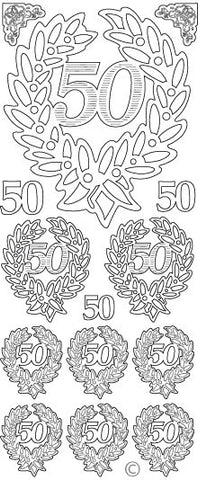 0812g - 50th Anniversary - gold - Starform Stickers