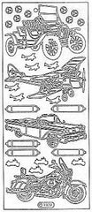 1009 - Cars, Airplane, Motorcycle - Starform Stickers
