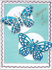 3710 - 4 Large Butterflies - JeJe Stickers