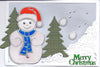 7069sp - 3D Snowmen - silver pearl - Starform Stickers