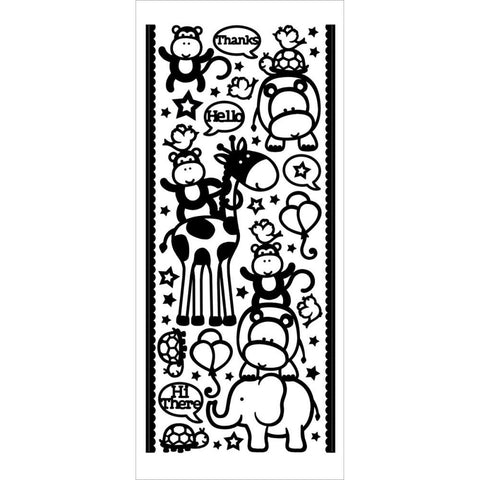 2522z - What a Zoo! - brown - Dazzles Stickers