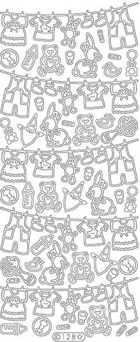 0128 - Clothesline & Misc. Baby Items  - Starform Stickers