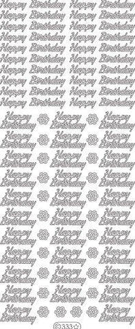 0333 - Happy Birthday - Starform Stickers