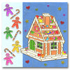 0987g - Gingerbread House  - gold - Starform Stickers