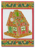 0987g - Gingerbread House  - gold - Starform Stickers
