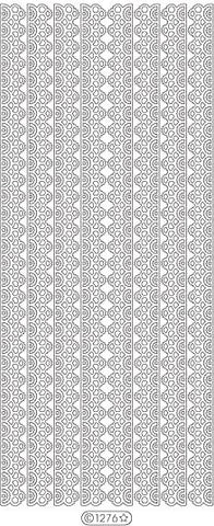1276s - Lace Border - silver - Starform Stickers