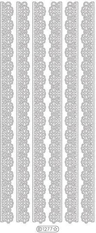 1277s - Lace Border - silver - Starform Stickers