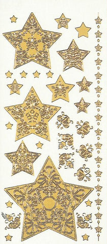 1843z - Stacked Star - silver - Dazzles Stickers