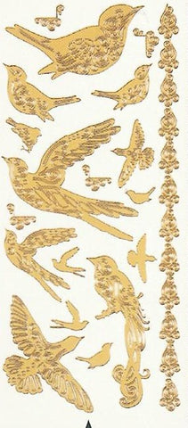 1852 - Birds - silver - Dazzles Stickers