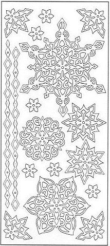 1888z - Stacked Snowflakes - white - Dazzles Stickers