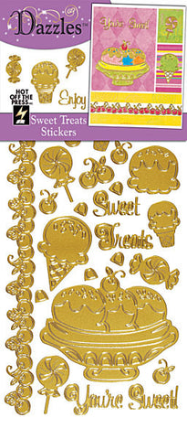 2015z - Sweet Treats - gold - Dazzles Stickers