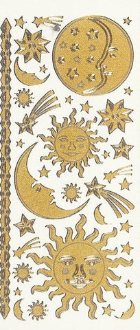 2026z - Celestial - gold glitter - Dazzles Stickers