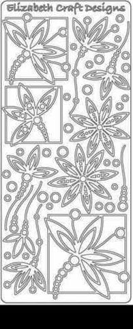 5083k - Flowers - black - Elizabeth Craft Designs Stickers