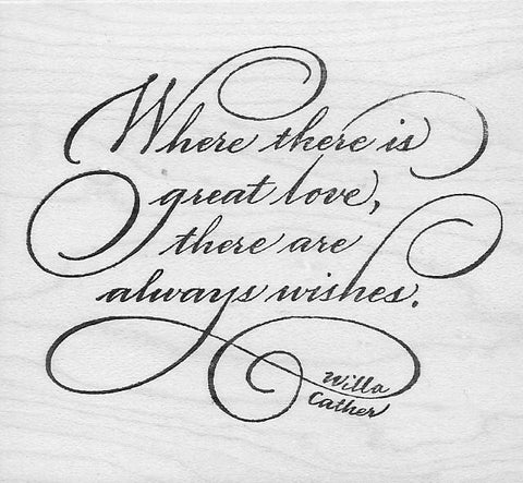 Where There Is Great Love (rubber stamp)
