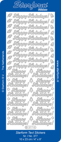 0377 - Happy Holidays - Starform Stickers