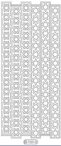 7081 - Snowflakes Borders - Starform Stickers