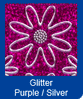 7080pu - Reindeer Borders  - purple glitter - Starform Stickers