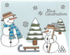 1229 - Snowmen & Trees - Elizabeth Craft Designs Stickers