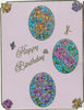 1124s - Flowers in Ovals - silver - Starform Stickers