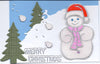 7069sp - 3D Snowmen - silver pearl - Starform Stickers