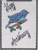 2350be - Birds/Branches - black - Elizabeth Craft Designs Stickers