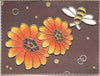 3720j - Flowers/Bees - gold - JeJe Stickers