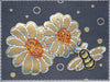 3720j - Flowers/Bees - gold - JeJe Stickers